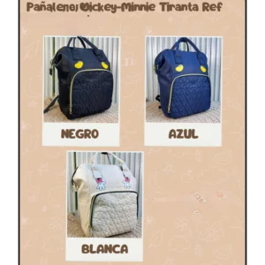 Pañalera Tipo Mochila Mickey y Minnie