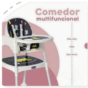 Silla Comedor Bebé 3 En 1 Multifuncional Escritorio Convertible