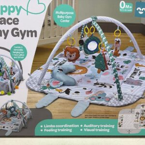 Gimnasio para Bebé Multipropósito con Alfombra Acolchada y Juguetes Colgantes