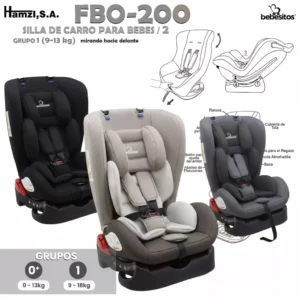 Silla de Carro para Bebé Reclinable Grupo 0+ y 1 (0 a 18 kg)