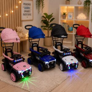 Carro Montable Toyota para Niños con Control Remoto, APP, Luces LED y Toldo Removible